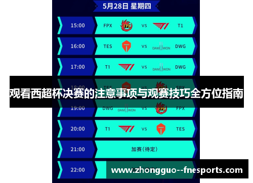 观看西超杯决赛的注意事项与观赛技巧全方位指南